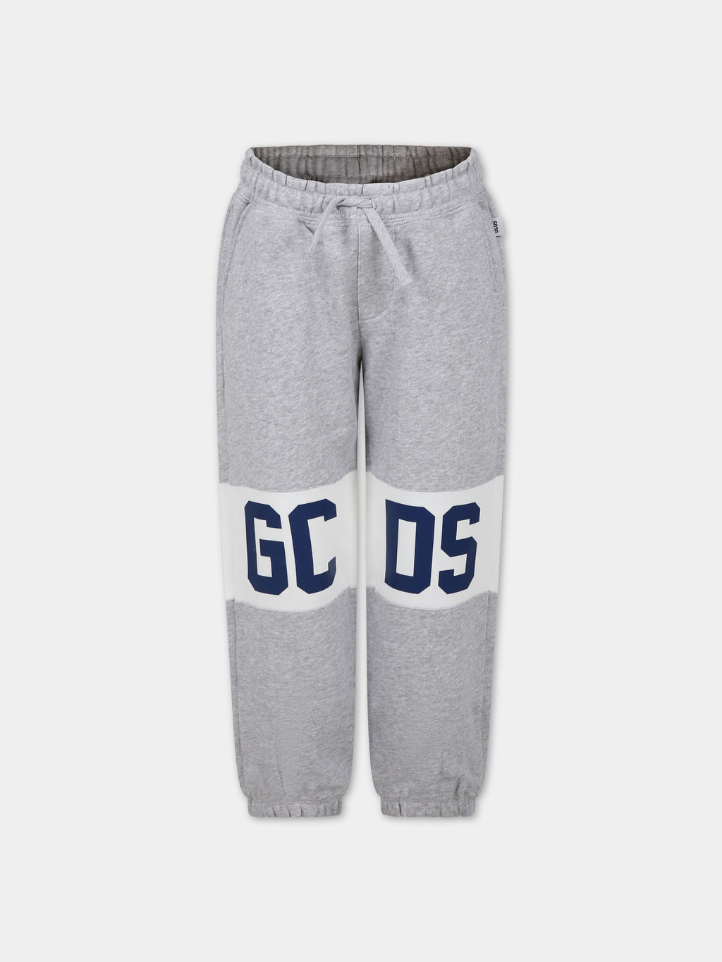 Grey trousers for kids with logo